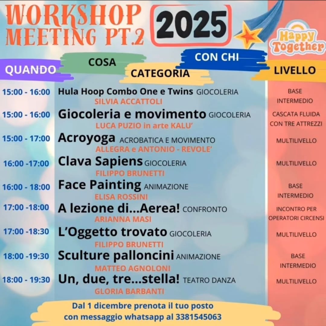Workshop Meeting Marchigiano Arti Circensi 2025