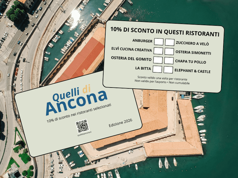Quelli di Ancona Card 2026 - Sostieni la newsletter e ottieni sconti in 8 ristoranti di Ancona