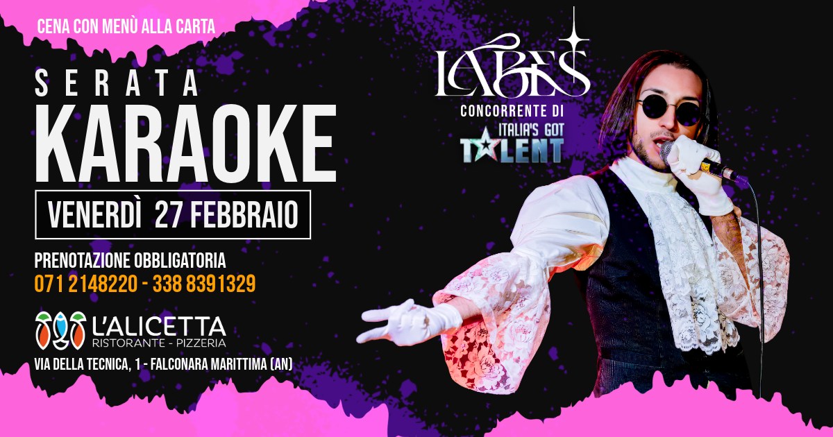 Karaoke con Labes direttamente da Italia's Got Talent