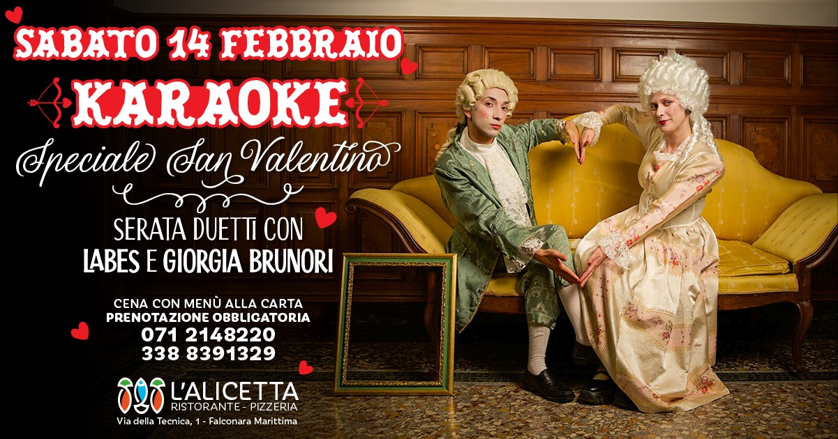KARAOKE SPECIALE SAN VALENTINO - Serata duetti con Labes e Giorgia Brunori