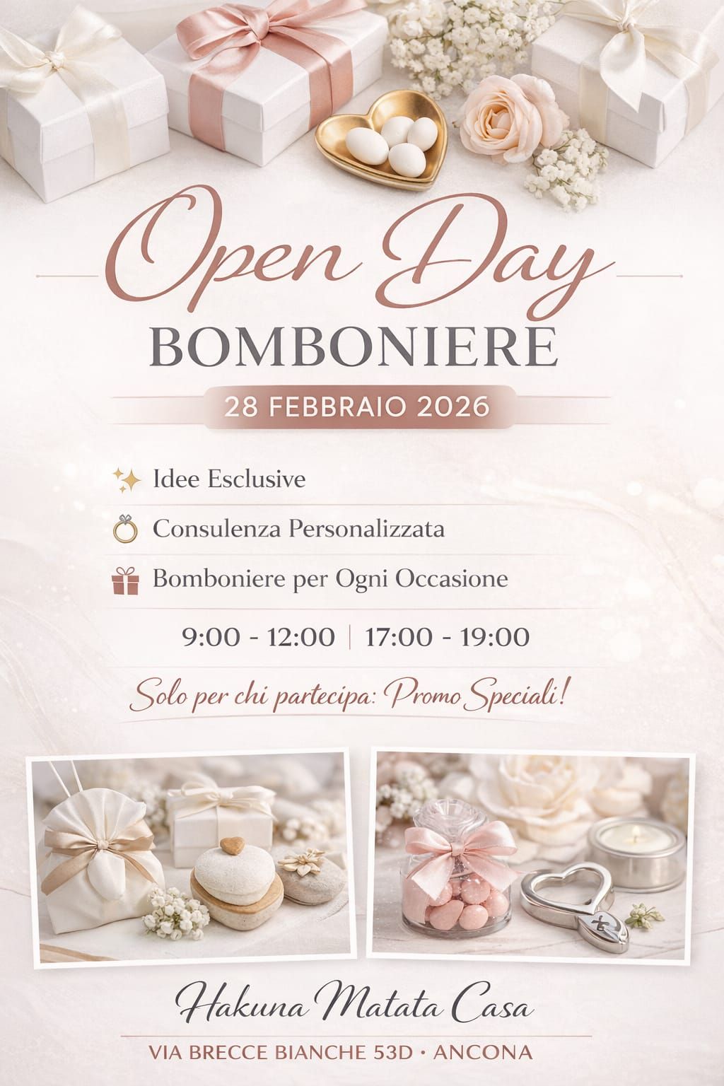 open day Bomboniere 2026 - Hakuna Matata Ancona