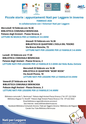 Piccole Storie: appuntamenti d'inverno - Febbraio