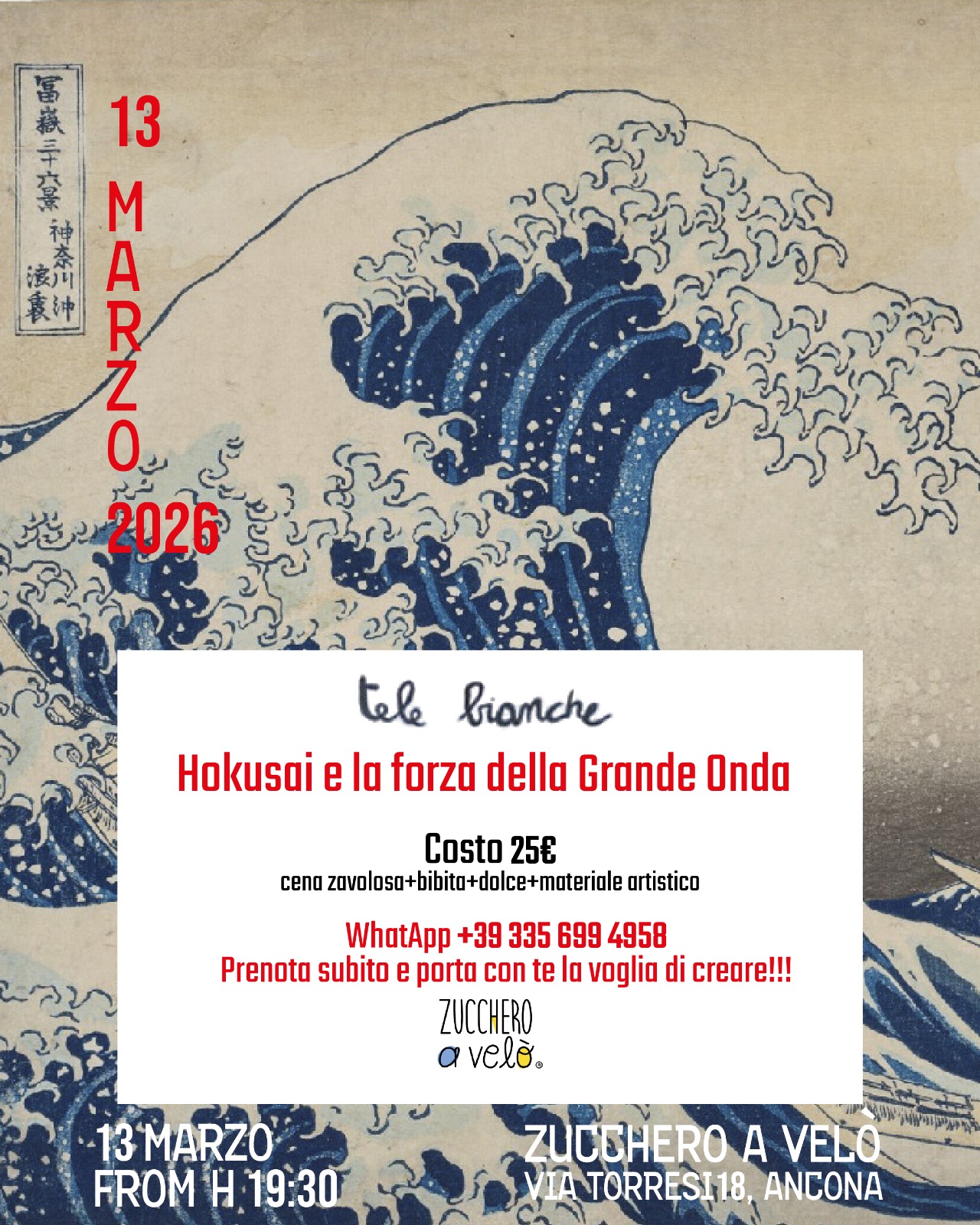 Cena ed Arte - Hokusai, l'attimo sospeso