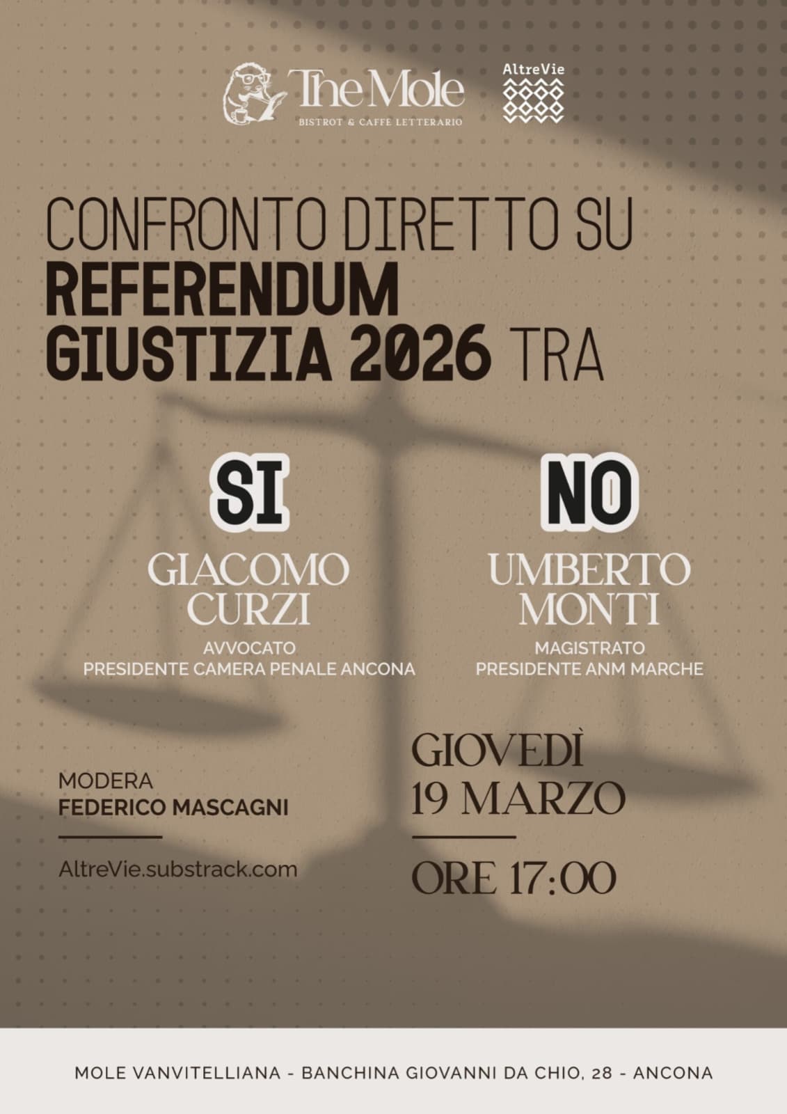 Confronto diretto Sì/NO su Referendum Giustizia 2026