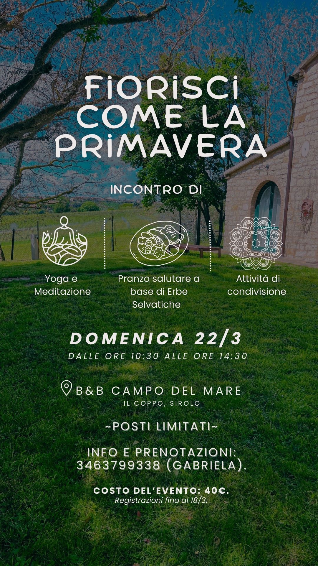 Fiorisci come la primavera, Yoga +Erbe selvatiche