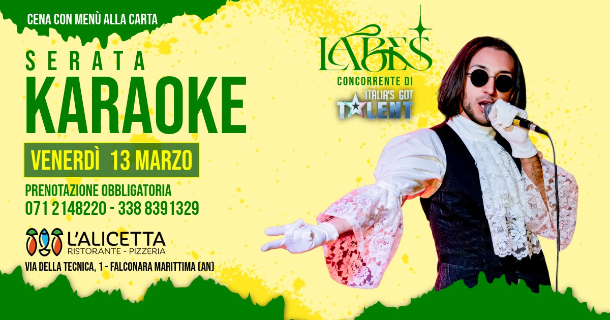 Karaoke con Labes direttamente da Italia's Got Talent