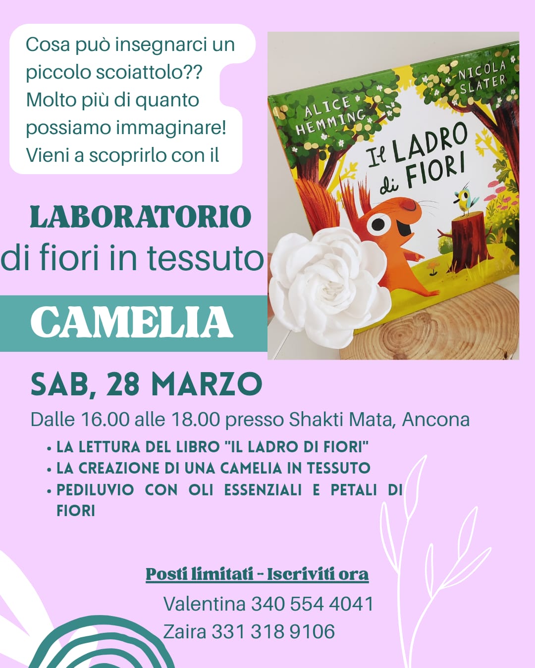 Laboratorio di fiori in tessuto