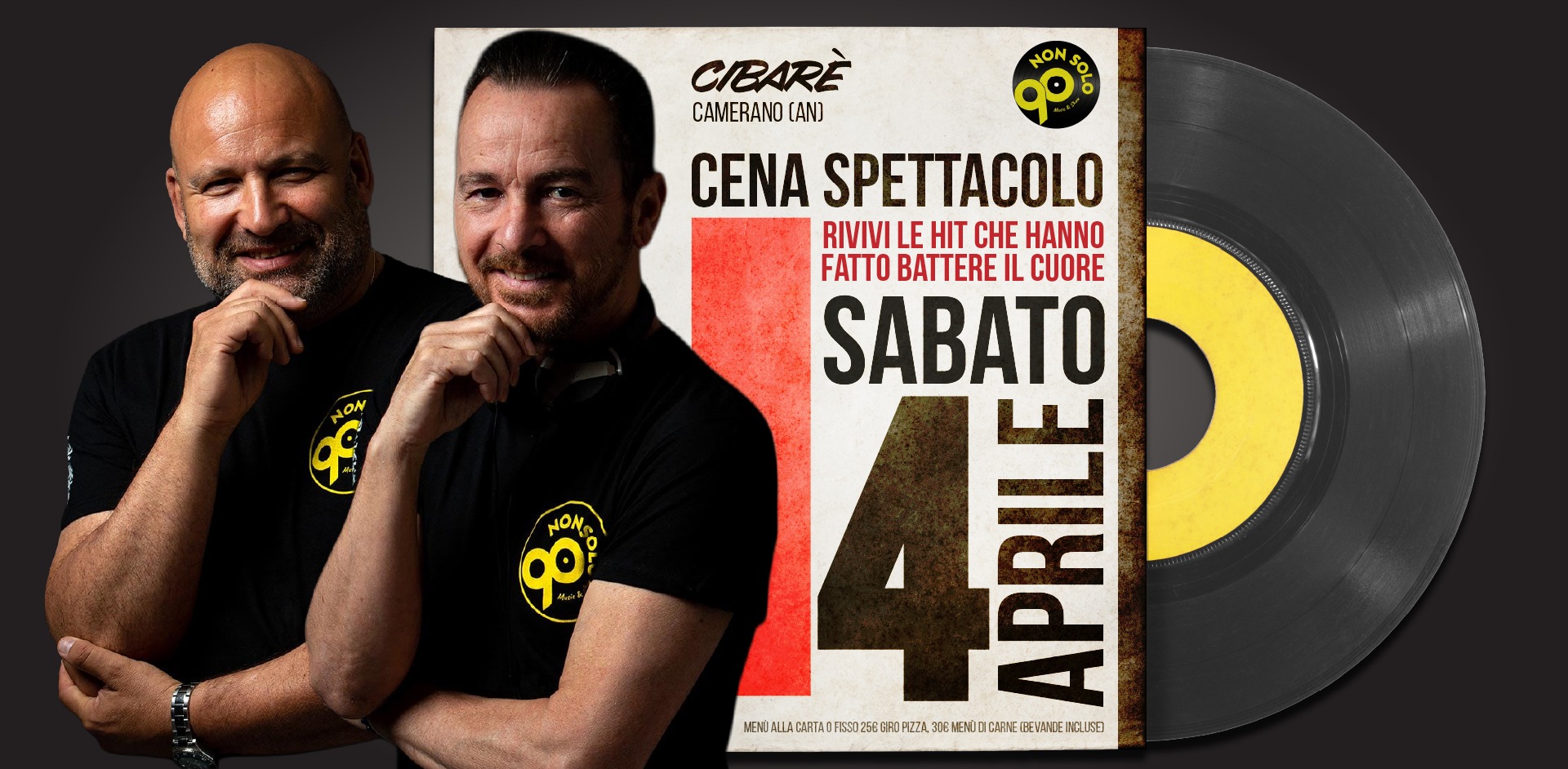 CENA SPETTACOLO: NON SOLO 90! 🕺
