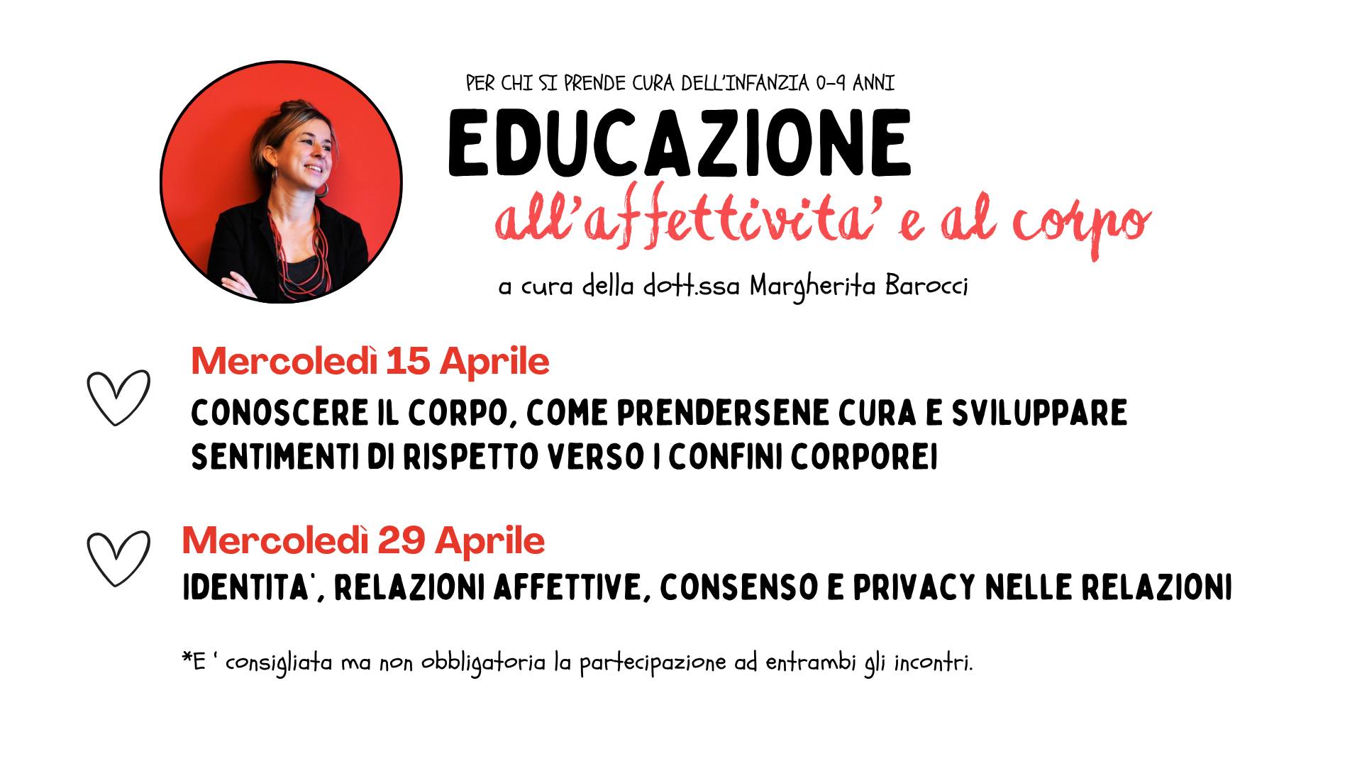 EDUCAZIONE ALL'AFFETTIVITA' E AL CORPO corso per adulti a cura di Margherita Barocci