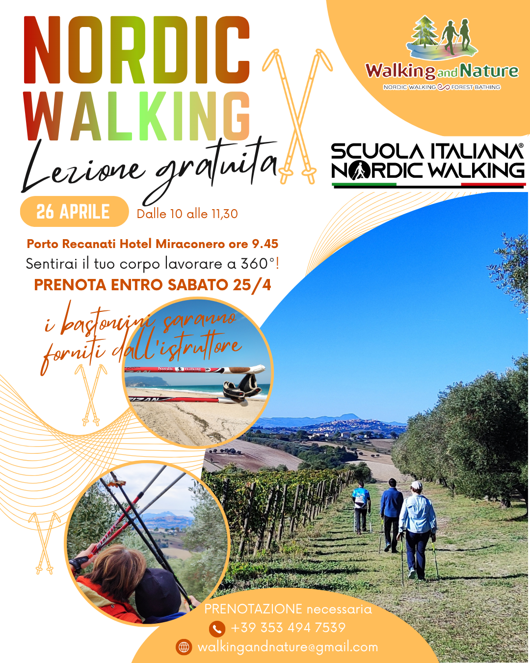 Lezione gratuita di Nordic Walking