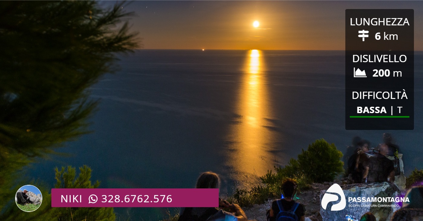 Luna piena dal Passo del Lupo