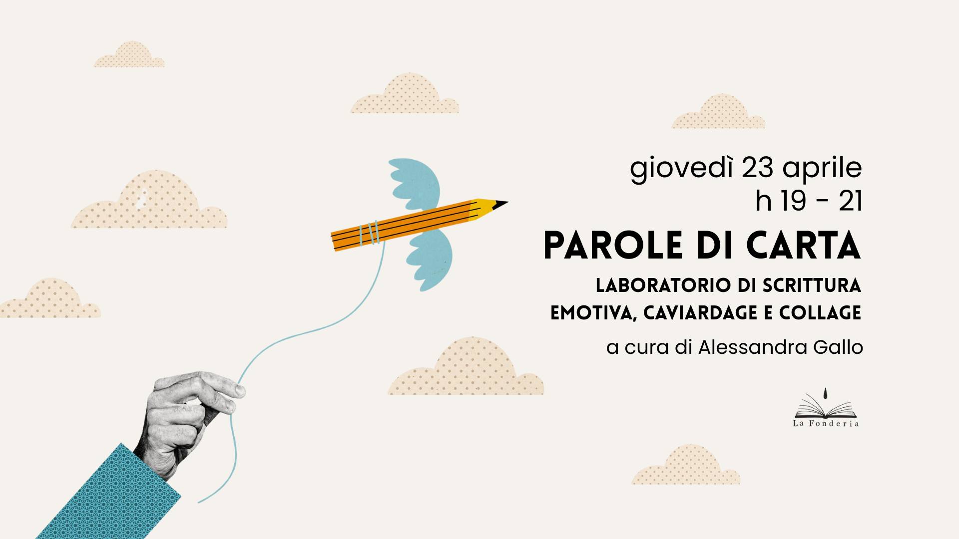 PAROLE DI CARTA laboratorio di scrittura emotiva, caviardage e collage a cura di Alessandra Gallo