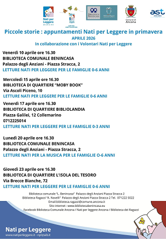 Piccole Storie - Nati per Leggere - Appuntamenti di Aprile 2026