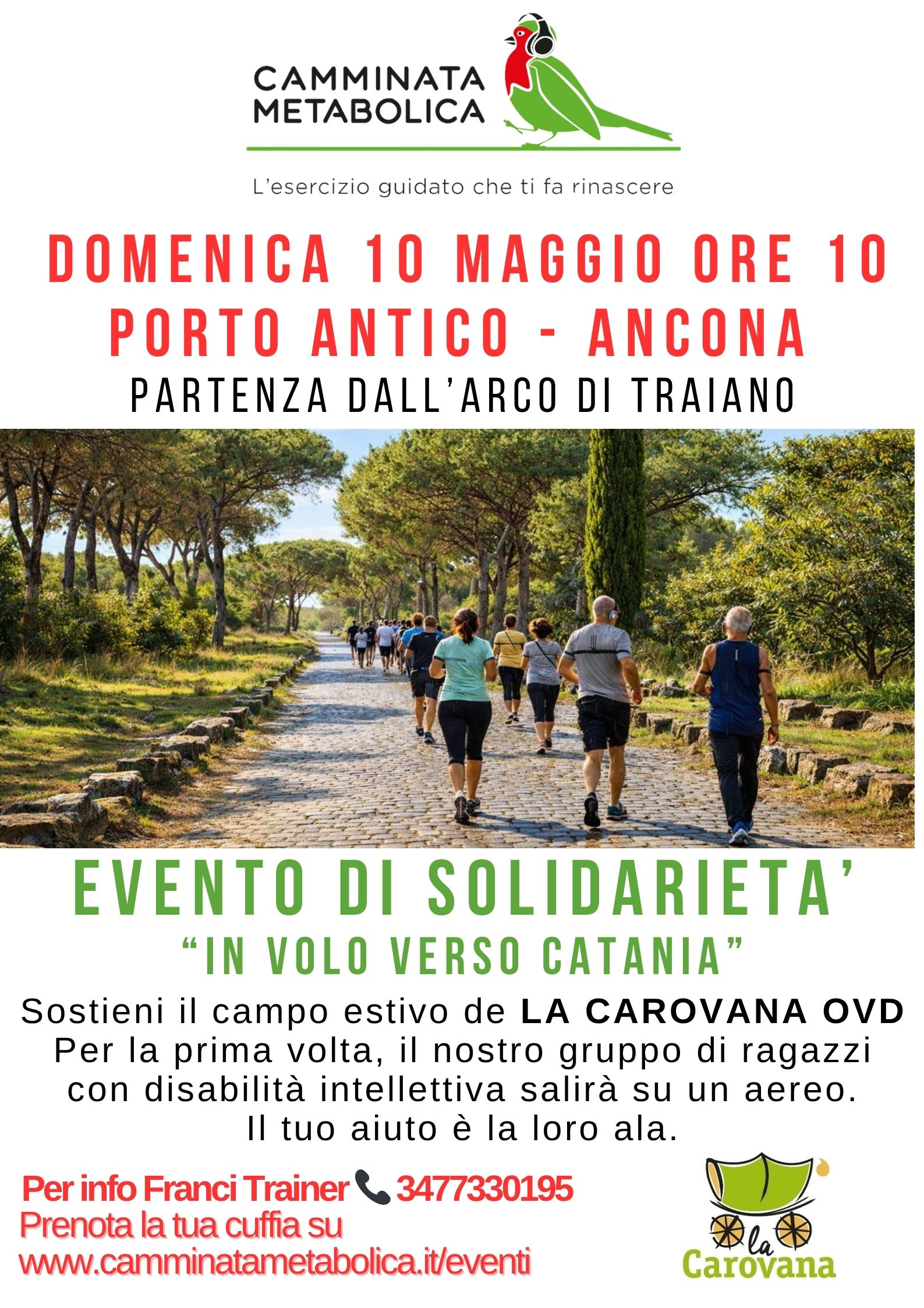 Camminata Metabolica evento solidale a favore della Carovana ODV