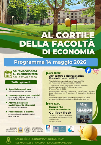 Ciclo di Conferenze "Al Cortile della Facoltà di Economia"