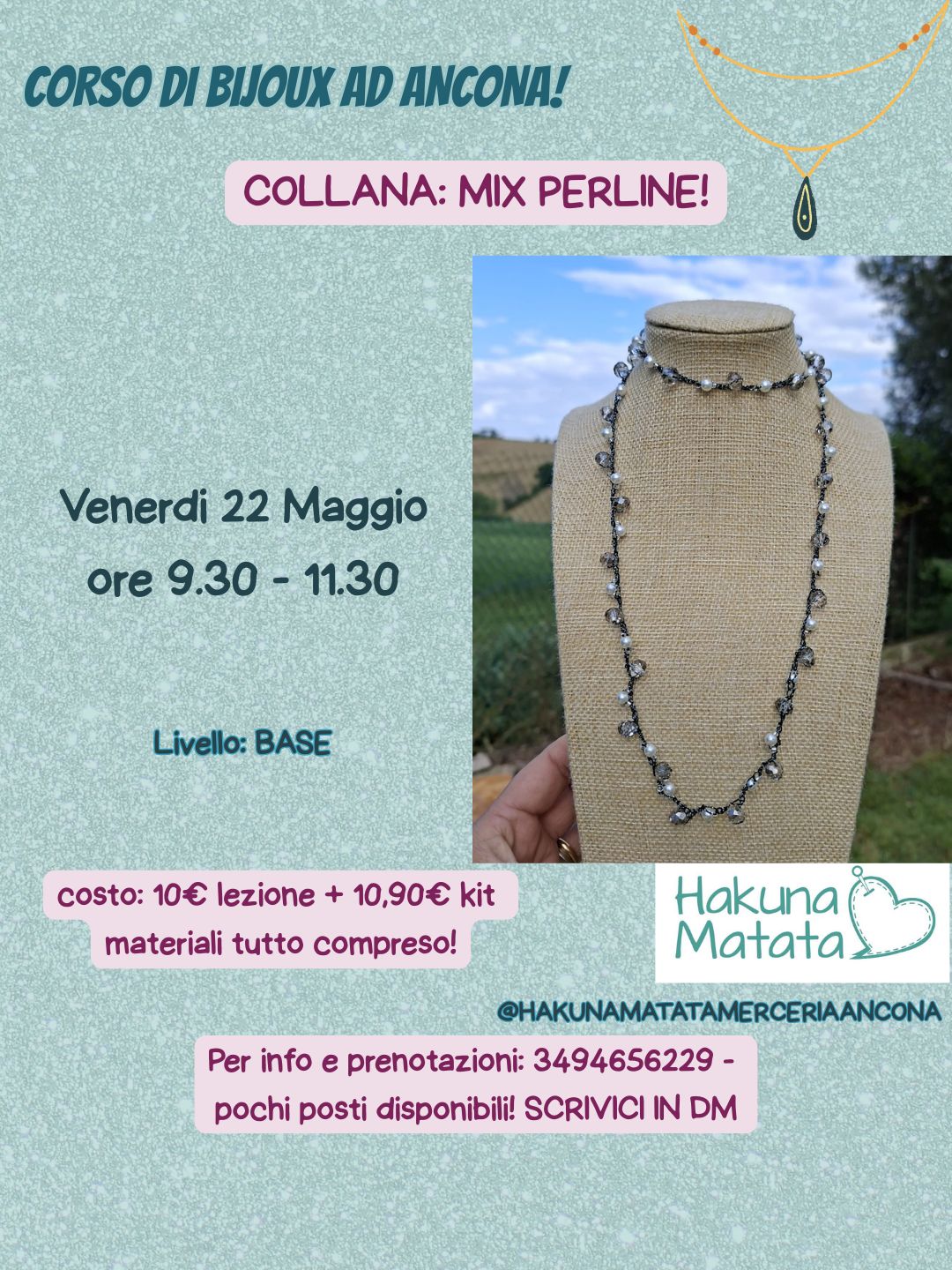 corso bijoux ad Ancona: COLLANA MIX PERLINE - Hakuna Matata Merceria