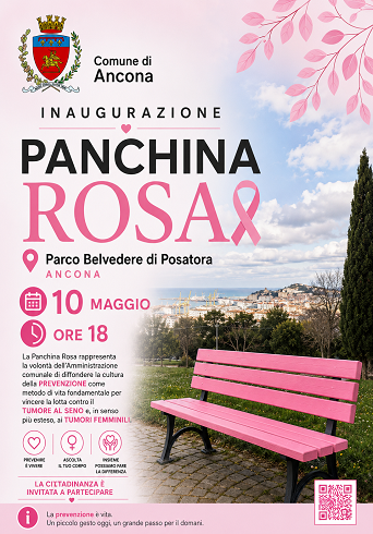 Inaugurazione della Panchina Rosa di Posatora
