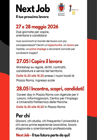 Iniziativa "Next Job - Il tuo prossimo lavoro"
