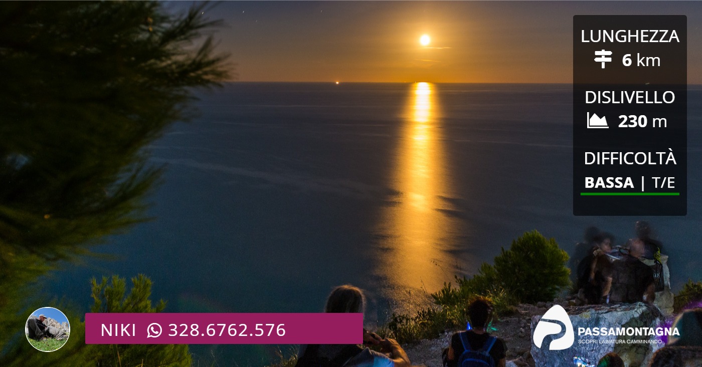 Luna piena dal Passo del Lupo