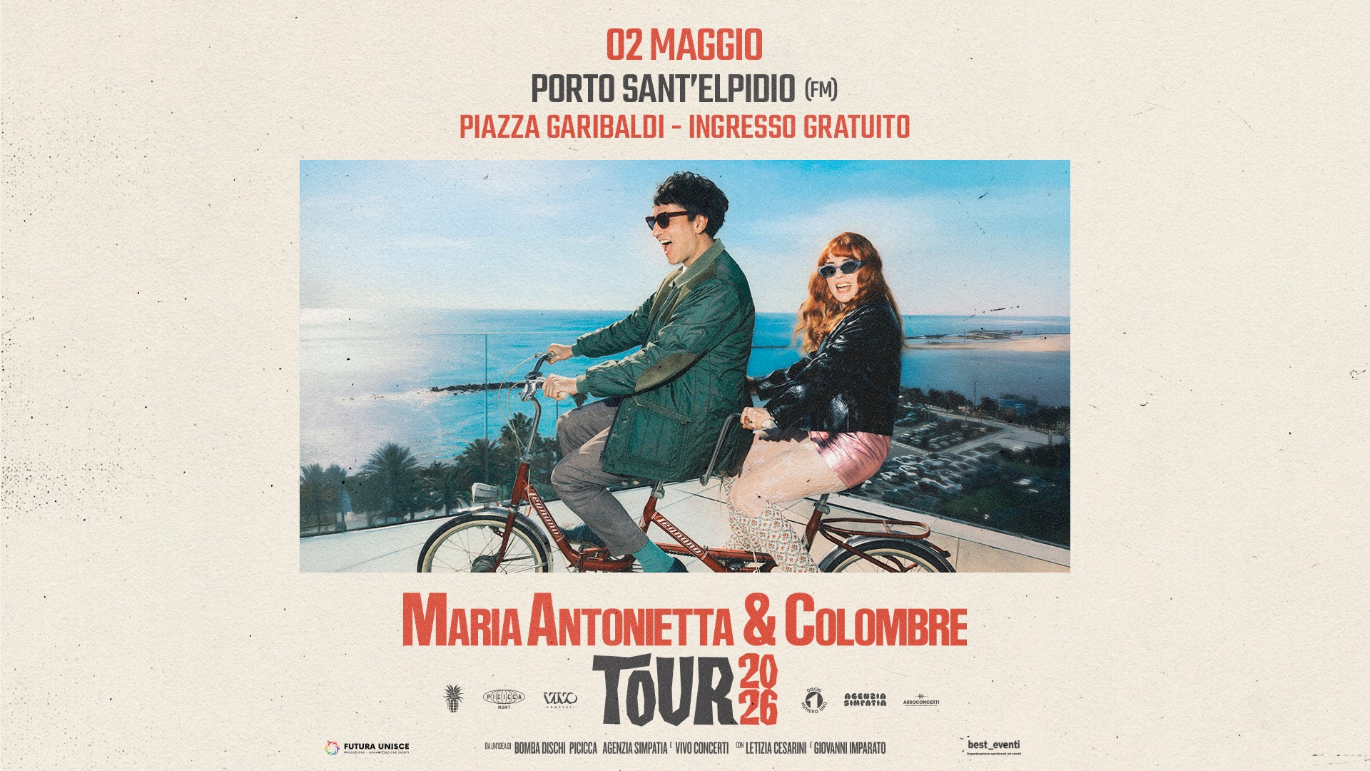Maria Antonietta & Colombre - 02.05.2026 - Porto Sant'Elpidio - INGRESSO GRATUITO