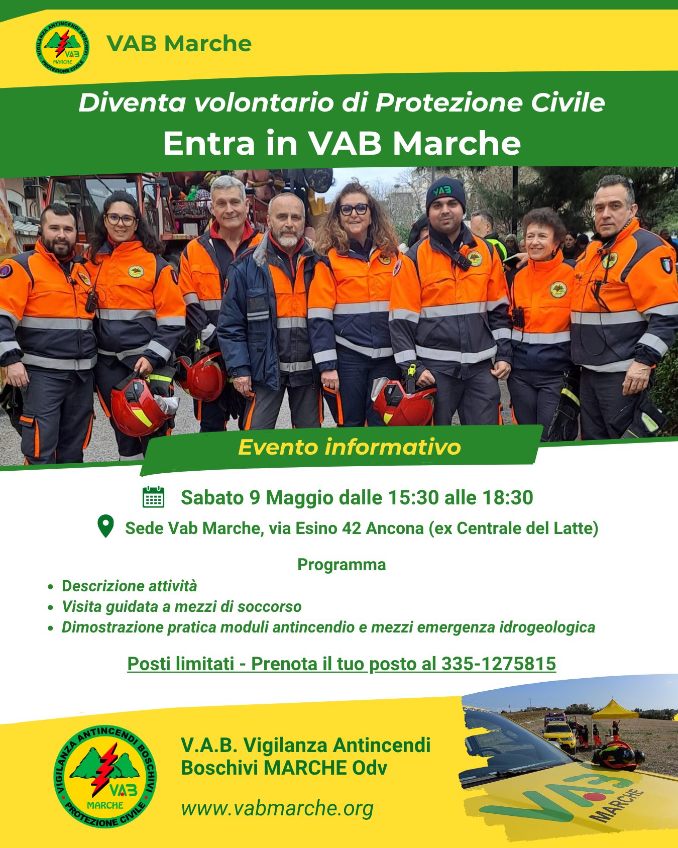OPEN DAY VAB MARCHE - Scopri la Protezione Civile