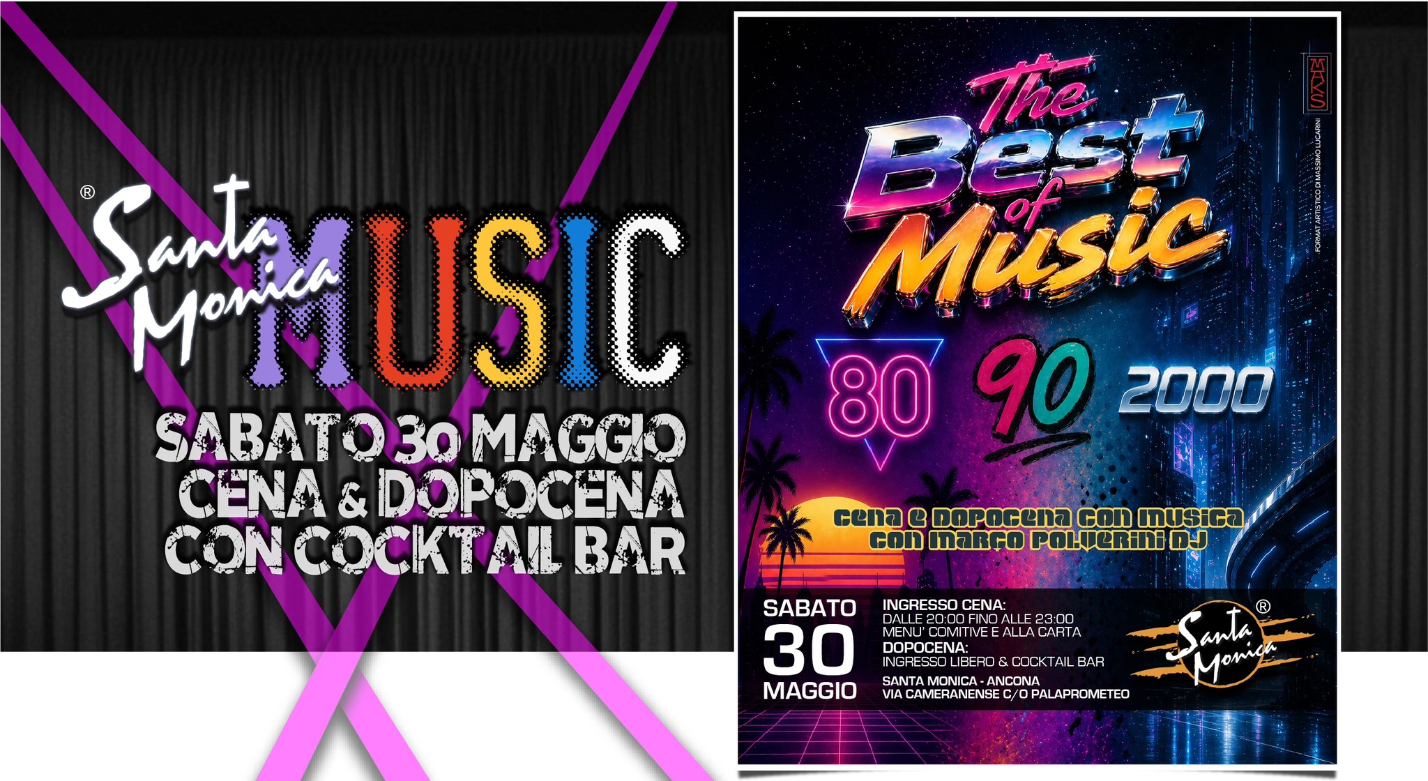 The Best Of Music 80/90/2000 • La serata di fine stagione invernale • Cena & dopocena