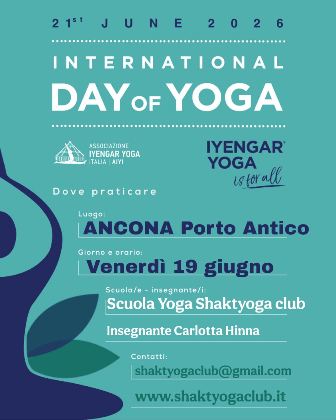 9° GIORNATA INTERNAZIONALE DELLO YOGA | ANCONA Porto Antico