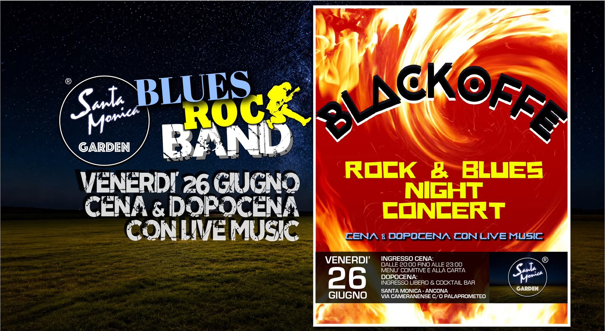 Blackoffee • Energy Rock & Blues Concert • Cena & dopocena con live music