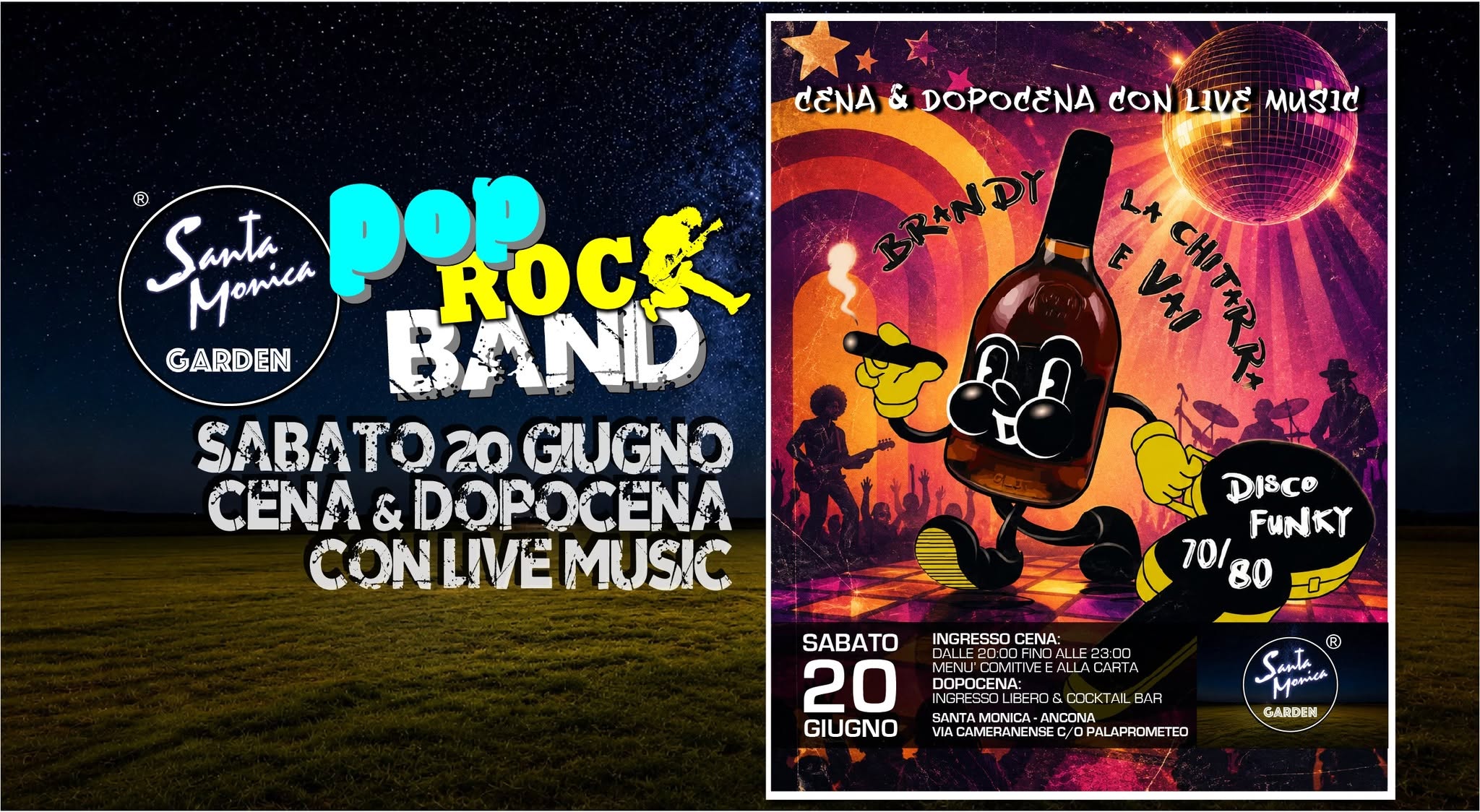 Brandy La Chitarra e Vai! • Disco Funky 70-80 Band • Cena & dopocena con live music