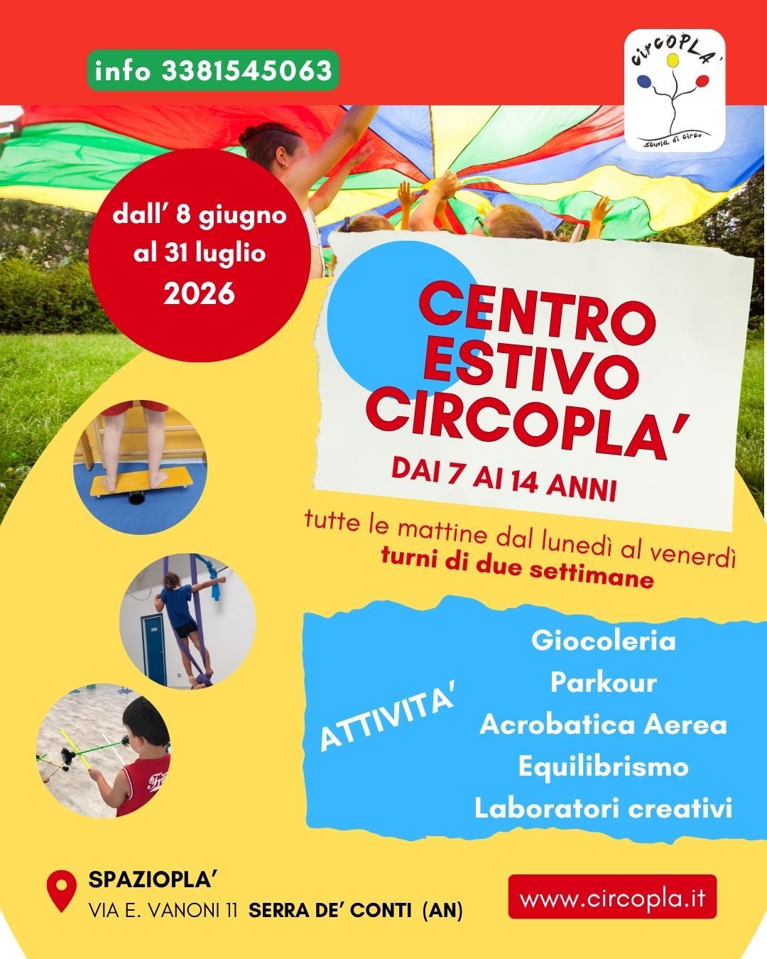CENTRO ESTIVO CIRCOPLÀ 2026