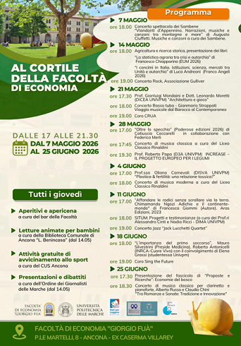 Ciclo di Conferenze "Al Cortile della Facoltà di Economia"