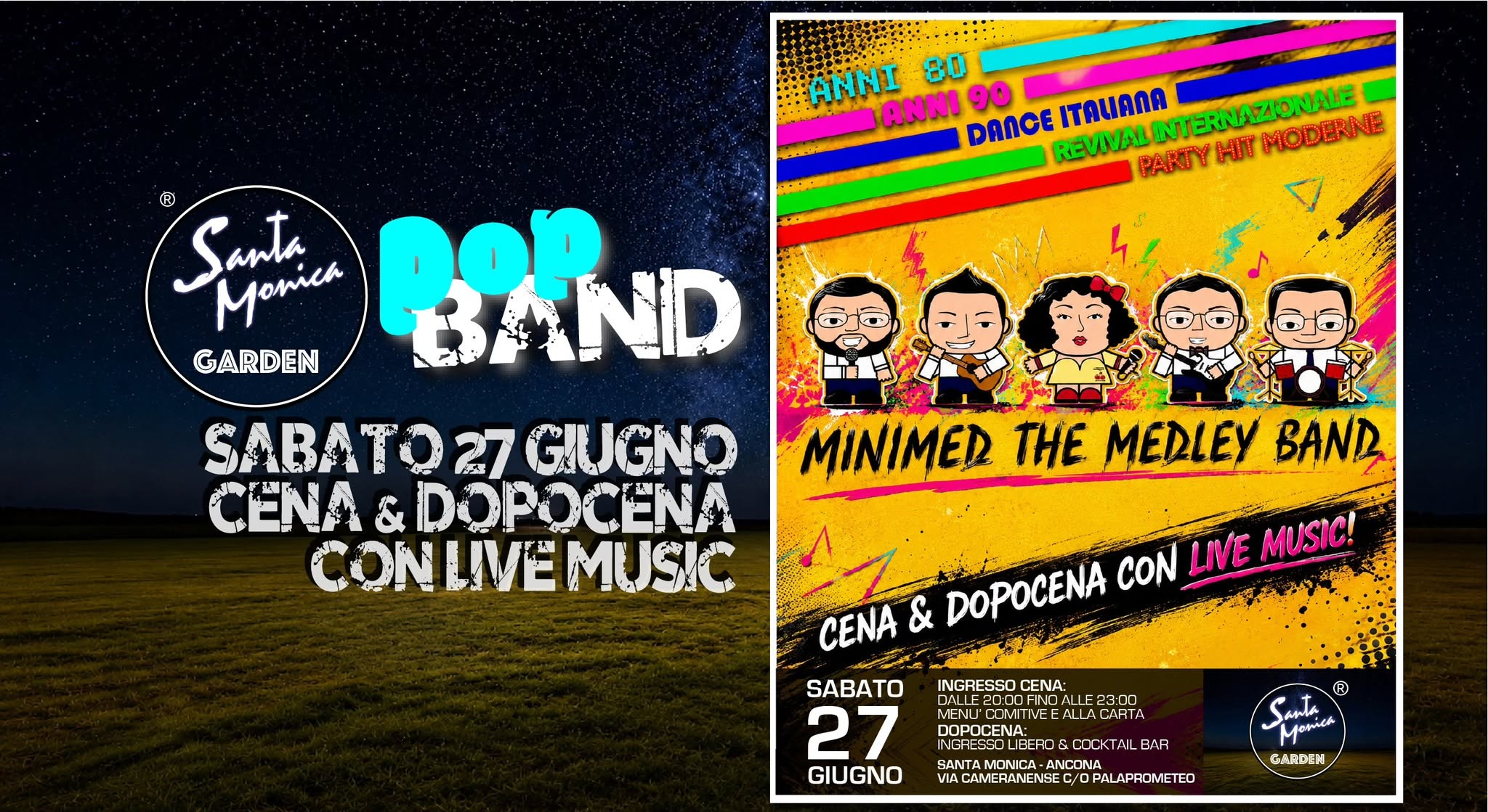 Minimed • The Medley Band • Cena & dopocena con live music