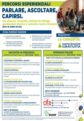 Percorsi esperienziali: parlare, ascoltare, capirsi