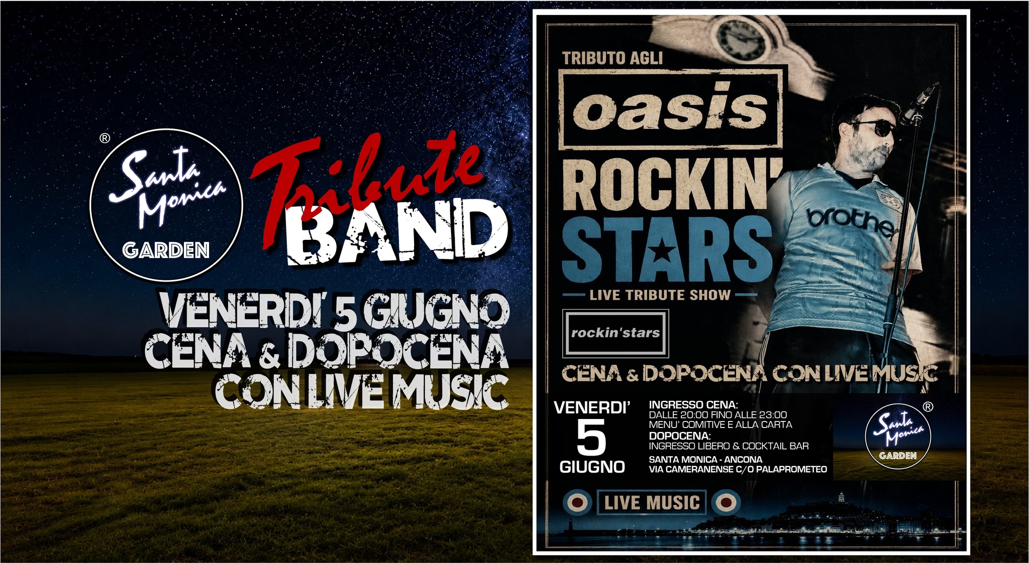 Rockin' Stars • Tributo agli Oasis • Cena & dopocena con live music