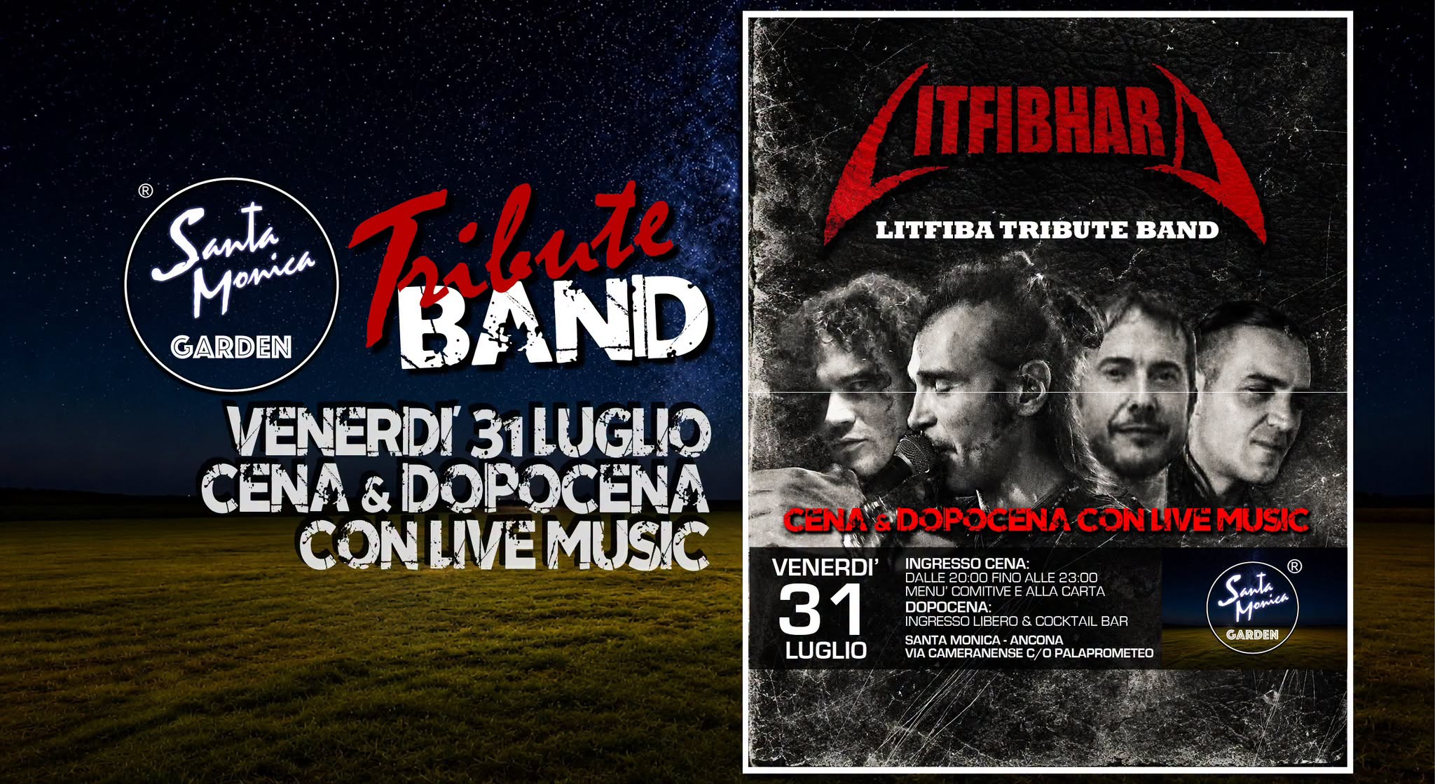 Litfibhard • Litfiba Tribute Band • Cena & dopocena con live music